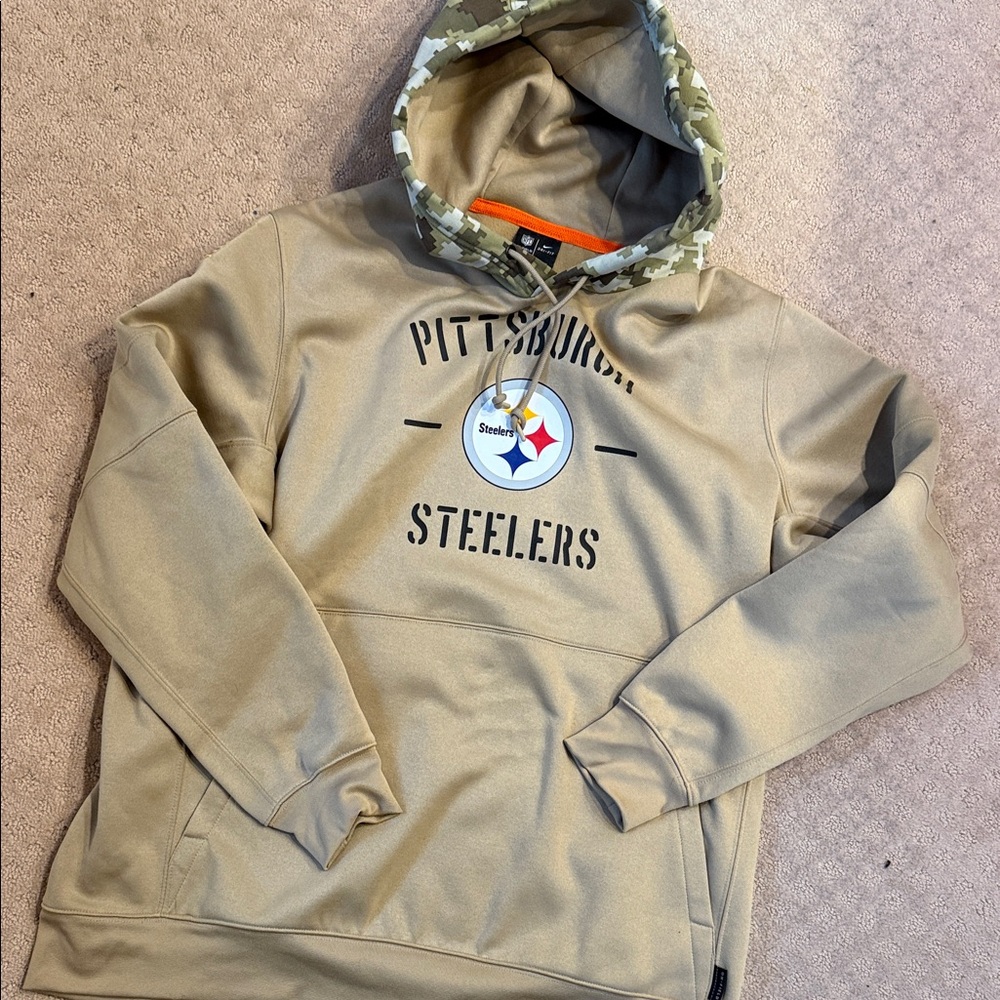 Nike Tan Steelers Camouflage Salute to Service  Hooded Sweatshirt